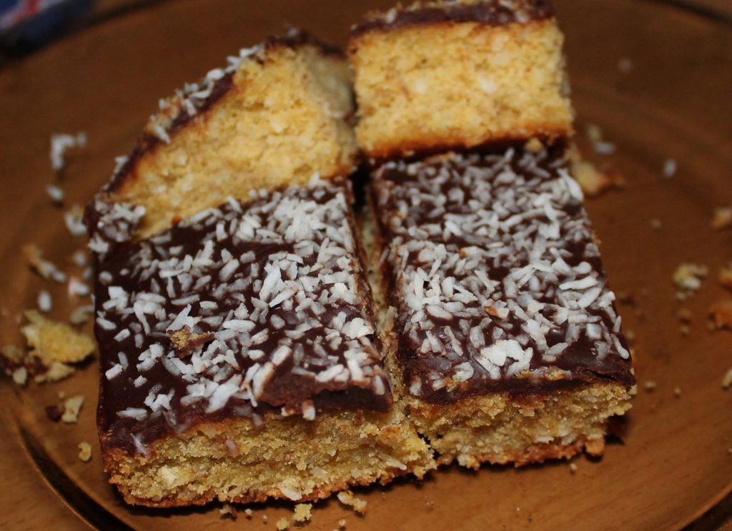 Vegan coconut-chocolate cake